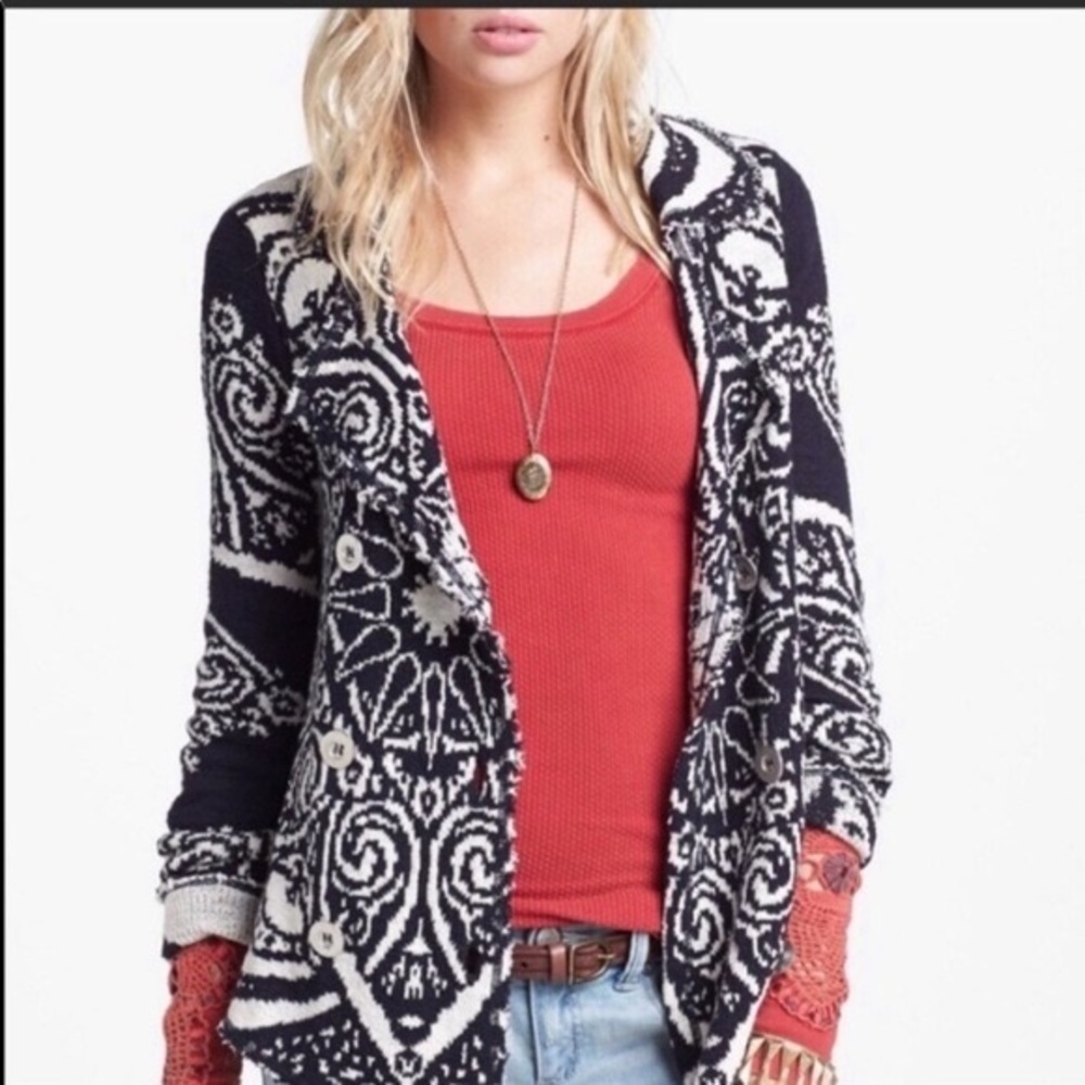 Free People Smitten Kitten Raw Hem Cardigan
